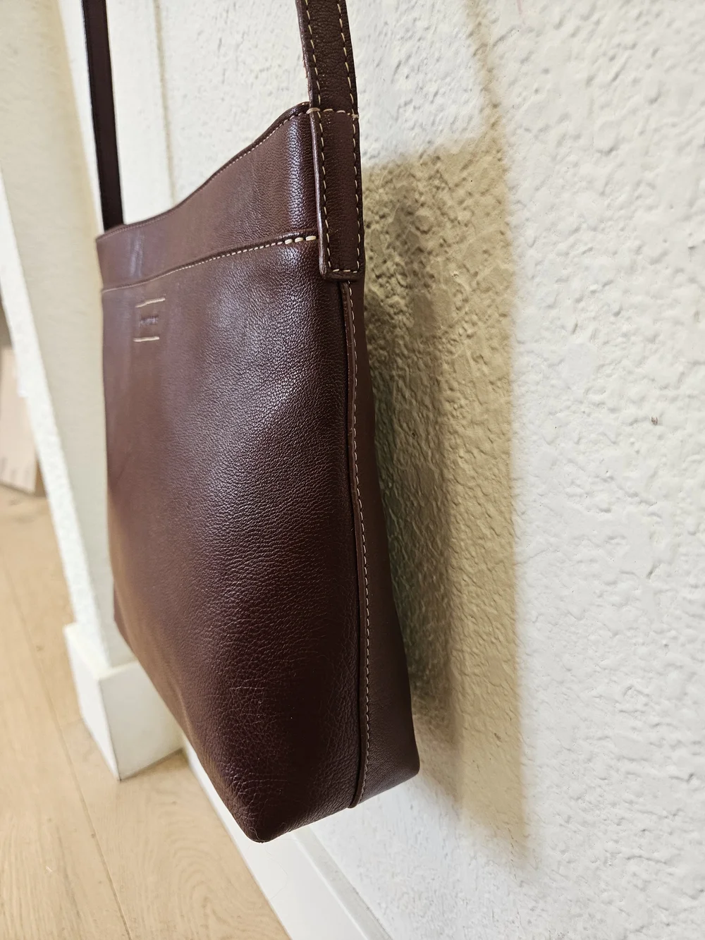 Lucky Brand Genuine Leather Crossbody Messenger Bag Boho Mahogany